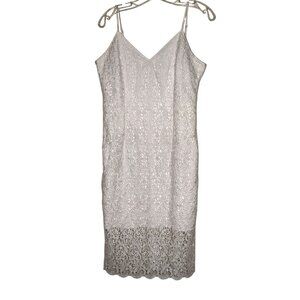 NWT White House Black Market 8 White Lace Slip Dress Wedding Fairy Festival $180